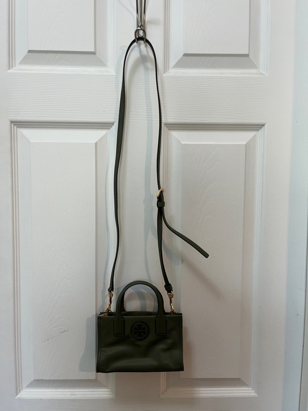 Tory Burch Ella Olive Green Mini Handbag - Picture 5 of 9